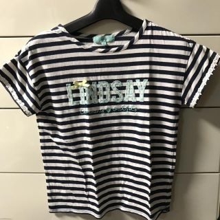 リンジィ(Lindsay)のリンジィ  半袖  ボーダー  Tシャツ  M  150㎝ ナルミヤ(Tシャツ/カットソー)