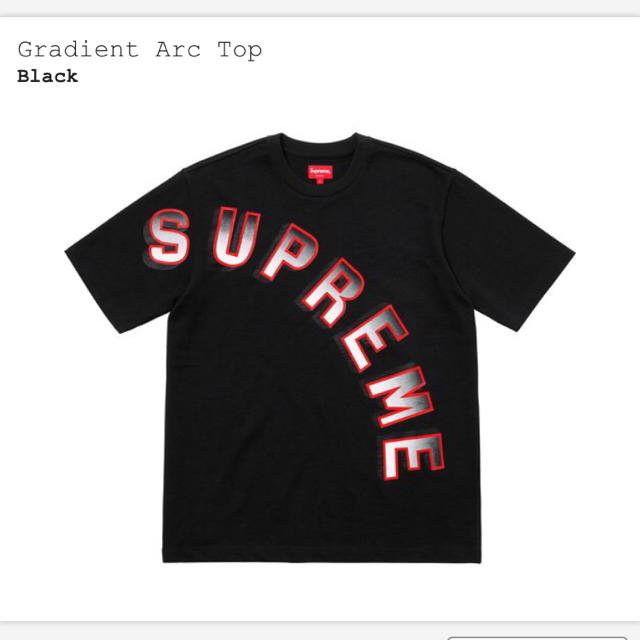 supreme Gradient Arc Top アーチロゴ tシャツ 黒L   Tシャツ