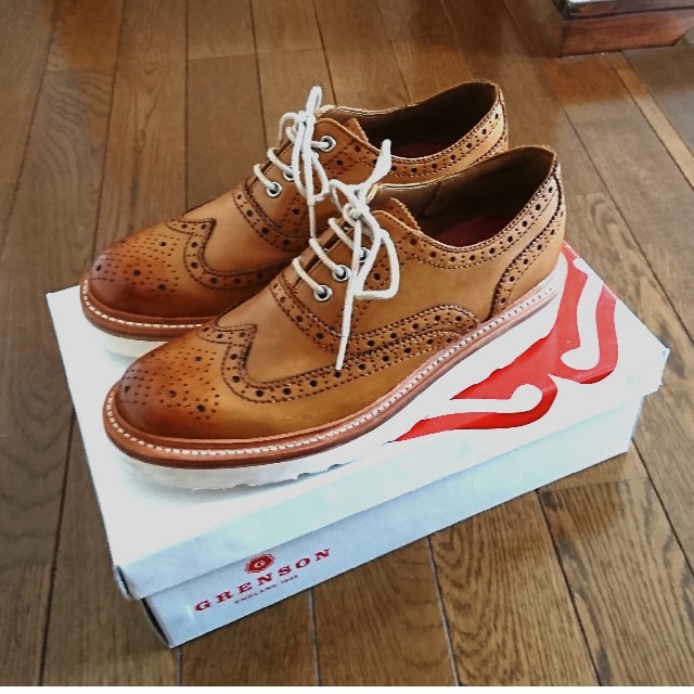 再値下げ】GRENSON/グレンソン ウィングチップ ブラウン EU38-