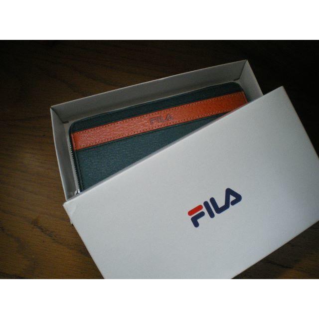 FILA(フィラ)の値下げしました‼　FILAの長財布　本革ピッグレザー　ターコイズブルー／キャメル メンズのファッション小物(長財布)の商品写真