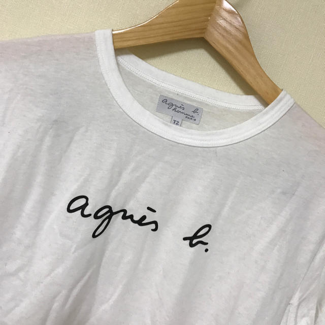 agnes b.(アニエスベー)のagnes bアニエスベー オム★ロゴ 白Tシャツ 長袖 ロンT T2 メンズ  メンズのトップス(Tシャツ/カットソー(七分/長袖))の商品写真