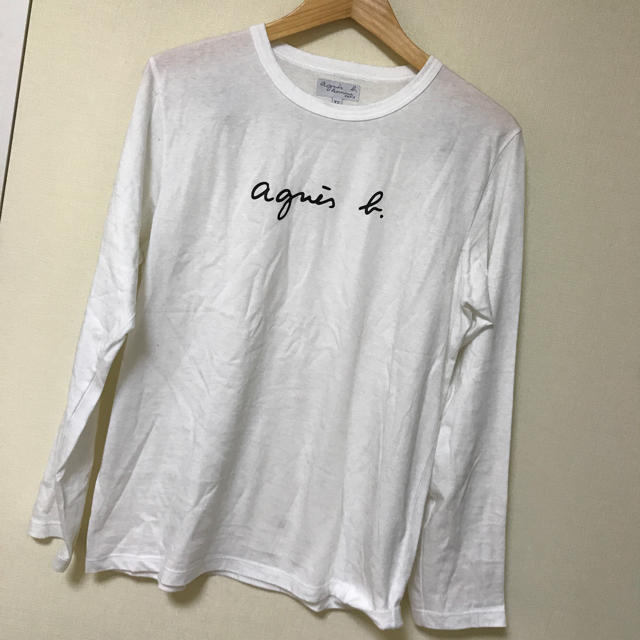 agnes b.(アニエスベー)のagnes bアニエスベー オム★ロゴ 白Tシャツ 長袖 ロンT T2 メンズ  メンズのトップス(Tシャツ/カットソー(七分/長袖))の商品写真