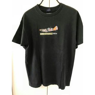 ステューシー(STUSSY)のStussy　黒　戦闘機モチーフ　美品(Tシャツ/カットソー(半袖/袖なし))