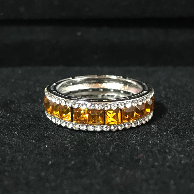 新品✨イエロートパーズ💍ゴージャス✨ボリュームリング18号指輪 レディースのアクセサリー(リング(指輪))の商品写真