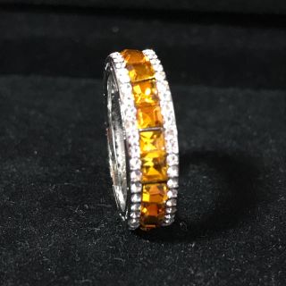 新品✨イエロートパーズ💍ゴージャス✨ボリュームリング18号指輪(リング(指輪))