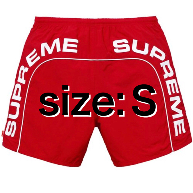 Supreme Arc Logo Water Short Red サイズS