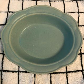 よしざわ窯 ソーダブルー 西洋花楕円皿 未使用(食器)