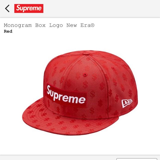 Supreme(シュプリーム)のsupreme Monogram Box Logo New Era ®️ 赤 メンズの帽子(その他)の商品写真