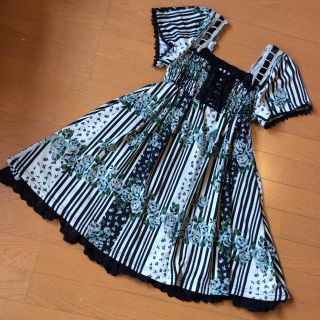 アクシーズファム(axes femme)の美品 クラシカルローズチュニックワンピース ゴシック系(ミニワンピース)