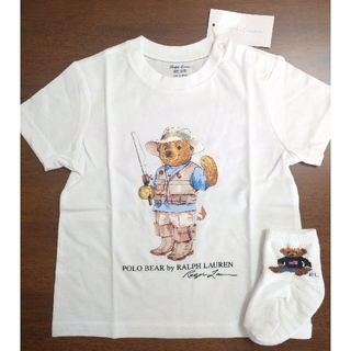 ラルフローレン(Ralph Lauren)の新作 ラルフローレン フィッシング ポロベア Tシャツ 半袖 24M 90cm(Tシャツ/カットソー)