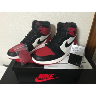 ナイキ(NIKE)のAIR JORDAN 1 BRED TOE つま赤(スニーカー)