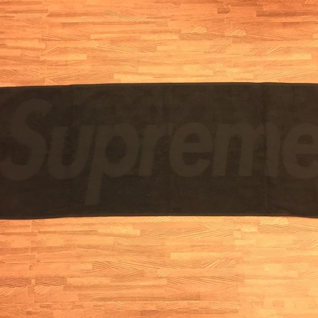 ポイント2倍 supreme 17ss terry logo hand towel red