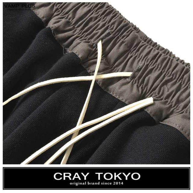 再入荷!! CRAY TOKYO ドローコード スウェットサルエルハーフパンツ メンズのパンツ(サルエルパンツ)の商品写真