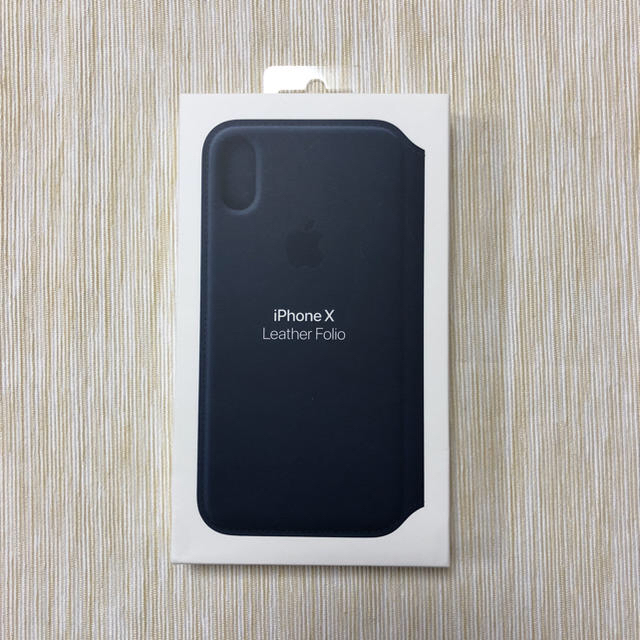 【新品】純正 iPhoneX レザーフォリオケース コスモスブルー