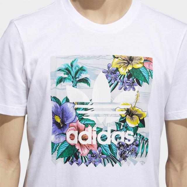 adidas(アディダス)のXS【新品/即日発送OK】adidas オリジナルス Tシャツ フローラル 白 メンズのトップス(Tシャツ/カットソー(半袖/袖なし))の商品写真