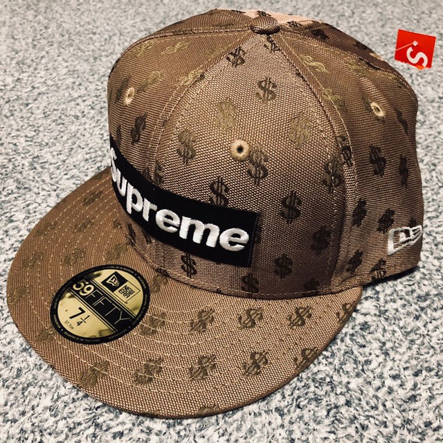 Supreme monogram cap ニューエラ ブラウン