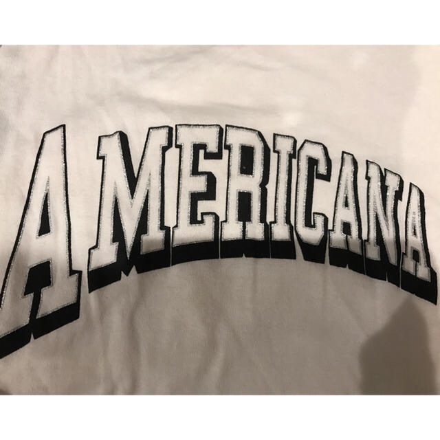 AMERICANA(アメリカーナ)のアメリカーナ  ラグラン Tシャツ  グレー  レディースのトップス(Tシャツ(半袖/袖なし))の商品写真