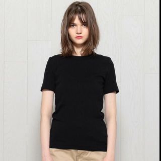 ビューティアンドユースユナイテッドアローズ(BEAUTY&YOUTH UNITED ARROWS)のATON ワイドリブTシャツ エイトン 黒(Tシャツ(半袖/袖なし))