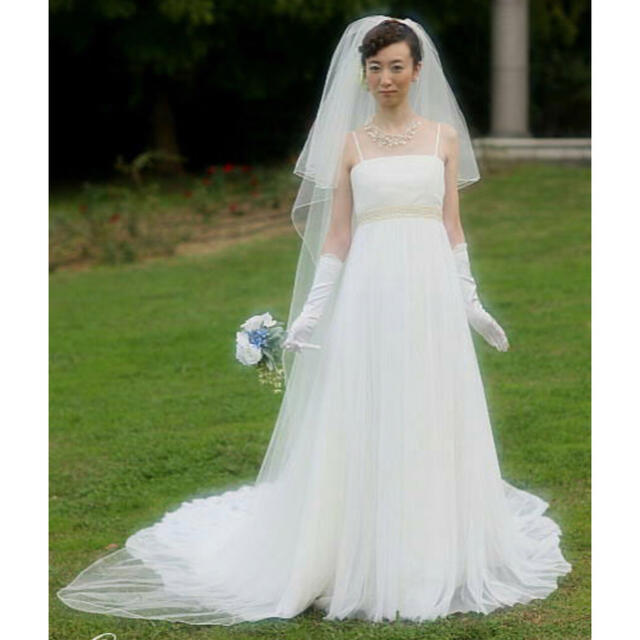 ロングベール 3m ウェディング アイボリー 結婚式  レディースのフォーマル/ドレス(ウェディングドレス)の商品写真