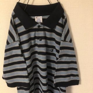 チャンピオン(Champion)の古着 Champion チャンピオン ボーダー ポロシャツ ビッグシルエット(ポロシャツ)