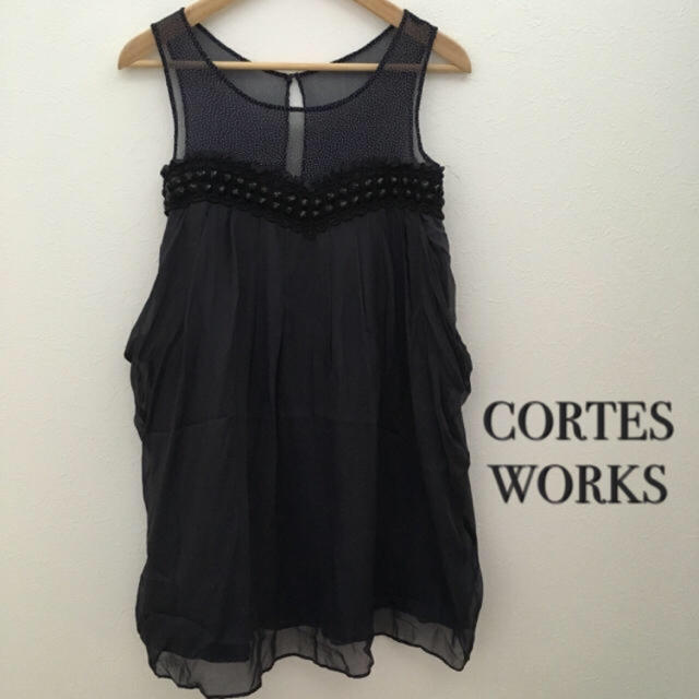 CORTES WORKS(コルテスワークス)の【美品】CORTES WORKS  ワンピース ブラック レディースのフォーマル/ドレス(ミニドレス)の商品写真