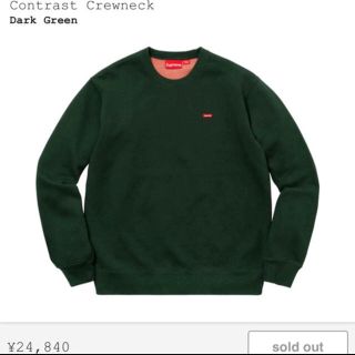 シュプリーム(Supreme)のsupreme   crew neck DK Green スウェット(スウェット)