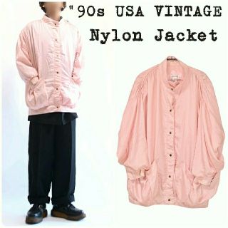 ヨウジヤマモト(Yohji Yamamoto)の★美品★90s★USA VINTAGE★ナイロンジャケット★ブルゾン★ピンク★(ナイロンジャケット)