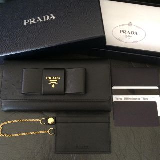 プラダ(PRADA)の新品未使用 プラダ リボン長財布 サフィアーノカードケースウォレットサフィアーノ(財布)