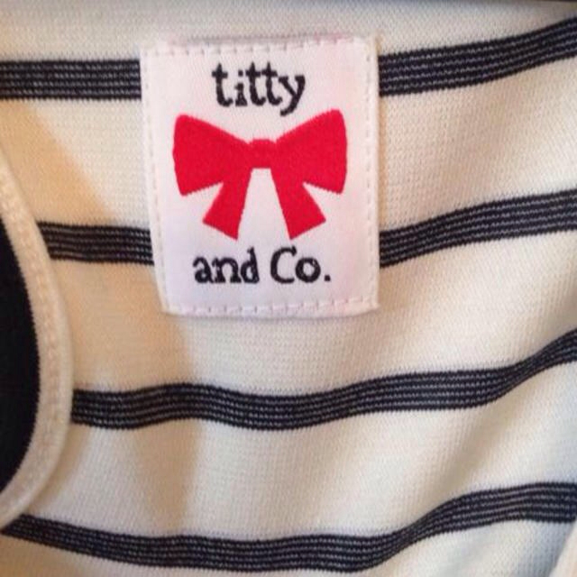 titty&co(ティティアンドコー)のtitty&Co.ボーダー半袖ワンピース レディースのワンピース(ミニワンピース)の商品写真