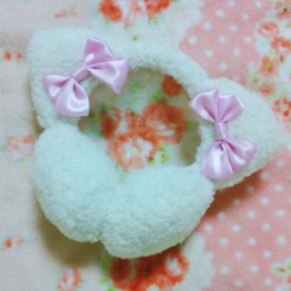 ねむｻﾏ専用♡白ねこみみイヤマフ♡(イヤーマフ)