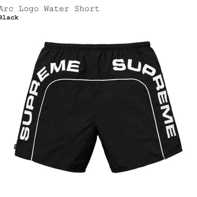 supreme Arc Logo Water short Mサイズ 黒