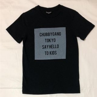 チャビーギャング(CHUBBYGANG)の美品 チャビーギャング 袖プリント Tシャツ 黒 150(Tシャツ/カットソー)