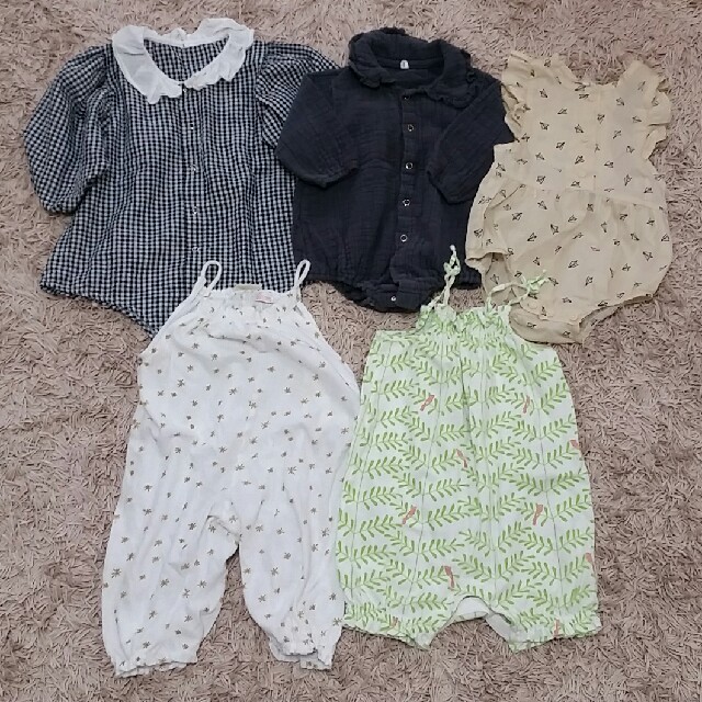 ZARA KIDS(ザラキッズ)の韓国子供服 babyzara babygap 女の子服80 5点まとめ売り キッズ/ベビー/マタニティのベビー服(~85cm)(ロンパース)の商品写真