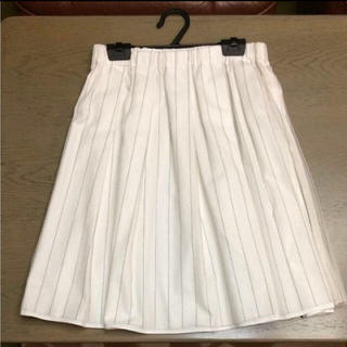 ラボラトリーワーク(LABORATORY WORK)の白スカート ストライプ チュール(ひざ丈スカート)