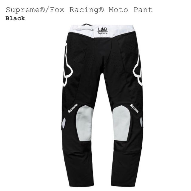 新品Supreme / Fox Racing Moto Pant Black S