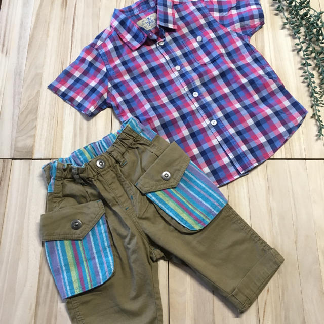 JUNK STORE(ジャンクストアー)のzara baby シャツ JUNKSTORE パンツ セット キッズ/ベビー/マタニティのキッズ服男の子用(90cm~)(パンツ/スパッツ)の商品写真