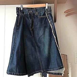 ジュンヤワタナベ(JUNYA WATANABE)のJUNYA WATANABE コムデギャルソン ＊ デニムスカート 難あり(ひざ丈スカート)