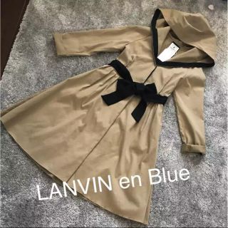 ランバンオンブルー(LANVIN en Bleu)の【専用出品】新品タグ付き☆ ランバンオンブルー ブラックおリボン トレンチコート(トレンチコート)