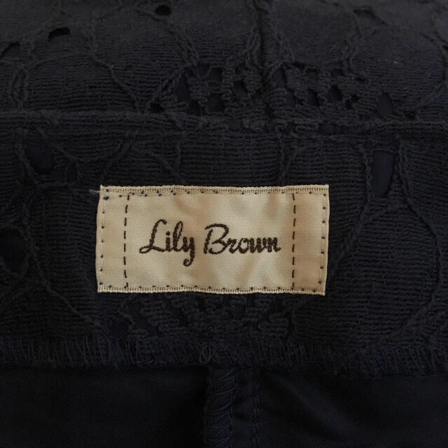 Lily Brown(リリーブラウン)のLilyBrownリリーブラウン❤️ネイビースカラップレースショートパンツ新品 レディースのパンツ(ショートパンツ)の商品写真