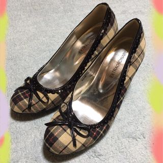 バーバリーブルーレーベル(BURBERRY BLUE LABEL)の新品✨チェックパンプス(ハイヒール/パンプス)