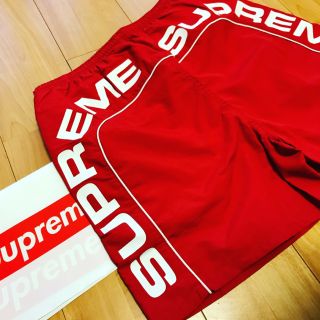 シュプリーム(Supreme)の【Sサイズ】Supreme Arc Logo Water Short 赤 (水着)