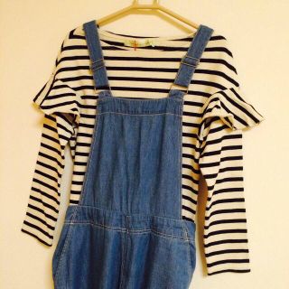 ドットアンドストライプスチャイルドウーマン(Dot&Stripes CHILDWOMAN)のDot＆Stripes♡フリルボーダー(カットソー(長袖/七分))