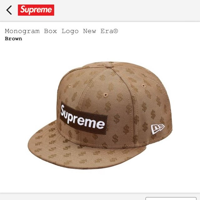 Supreme(シュプリーム)のsupreme Monogram Box Logo New Era ブラウン メンズの帽子(その他)の商品写真