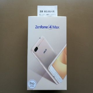 エイスース(ASUS)の新品未開封ASUSZenfone4Max Pro ZC554KLゴールド保証書付(スマートフォン本体)