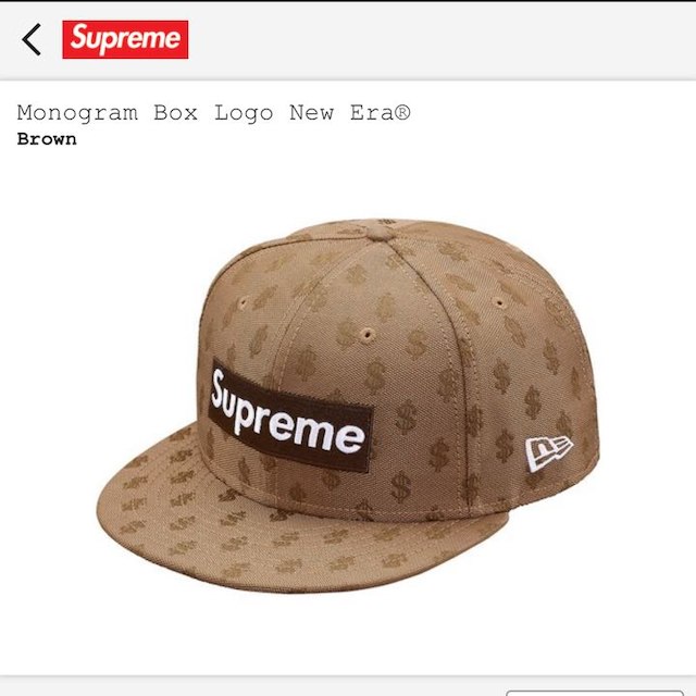 Supreme 18SS Monogram Box Logo New Era Monogram Box Logo New Era Cap Dollar  Pattern Hat Green 7 3/8 Green