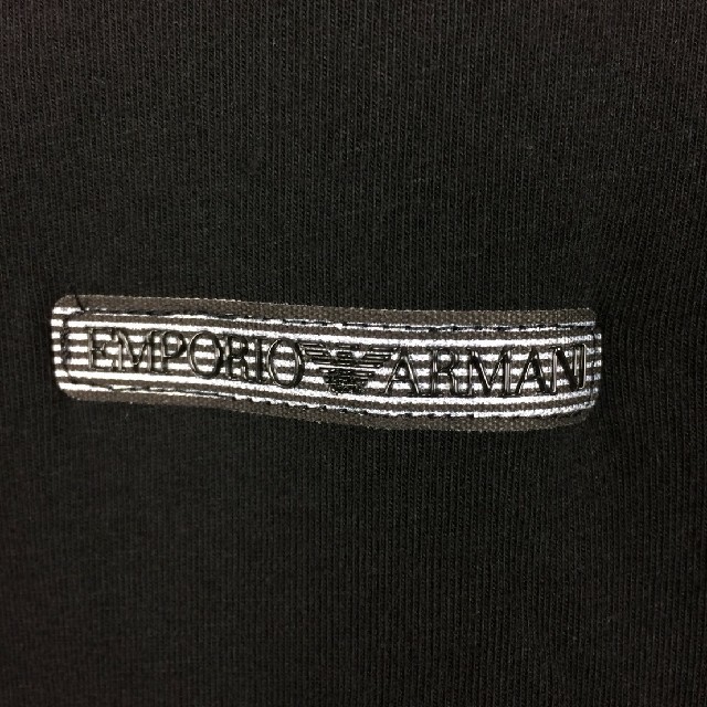 Emporio Armani(エンポリオアルマーニ)の美品 エンポリオアルマーニ 長袖カットソー ブラック サイズS メンズのトップス(Tシャツ/カットソー(七分/長袖))の商品写真