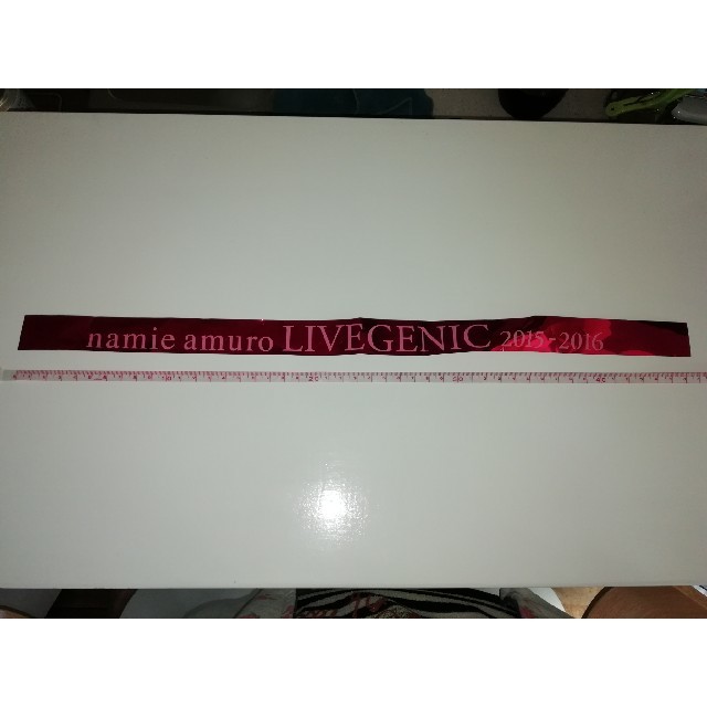 安室奈美恵 銀テープ 2015 2016 LIVE GENIC ピンク エンタメ/ホビーのタレントグッズ(ミュージシャン)の商品写真