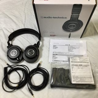 オーディオテクニカ(audio-technica)の美品! ATH-M40X モニター 楽器 DTM 高解像 保証6月10日まで(ヘッドフォン/イヤフォン)