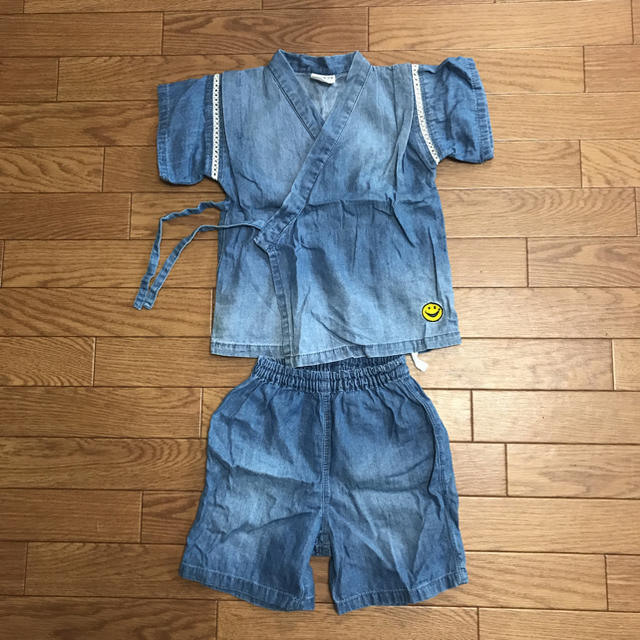 BREEZE(ブリーズ)のBREEZE デニム 甚平 上下セット (90cm) キッズ/ベビー/マタニティのキッズ服男の子用(90cm~)(甚平/浴衣)の商品写真