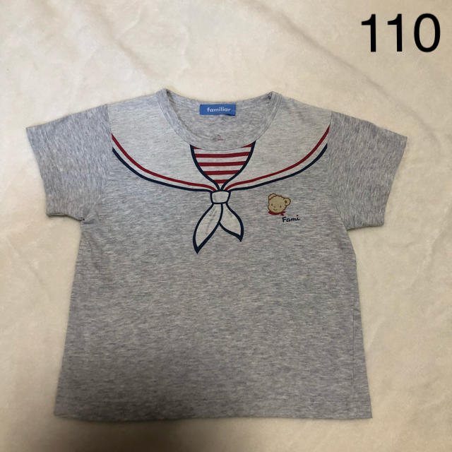 familiar(ファミリア)の【美品】familiar だまし絵 Tシャツ 110 キッズ/ベビー/マタニティのキッズ服男の子用(90cm~)(Tシャツ/カットソー)の商品写真